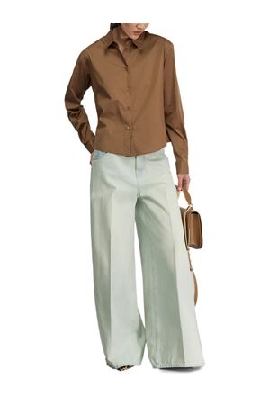 Brown cotton poplin shirt SEMI COUTURE | Y5WK08V321